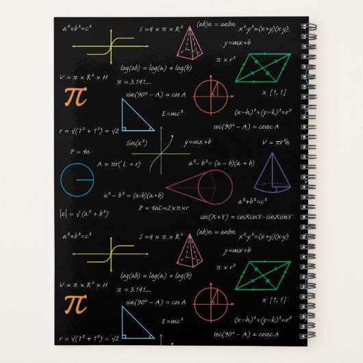 数学カラフル方程式の数式 プランナー手帳 (裏面)
