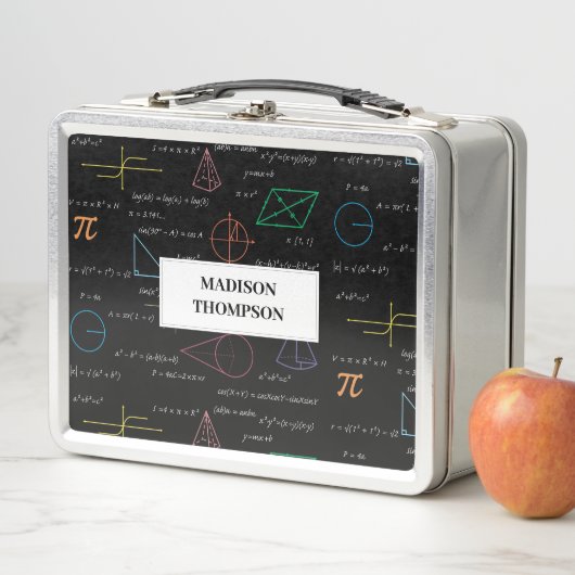 数学カラフル方程式の数式 メタルランチボックス (インサイチュ)