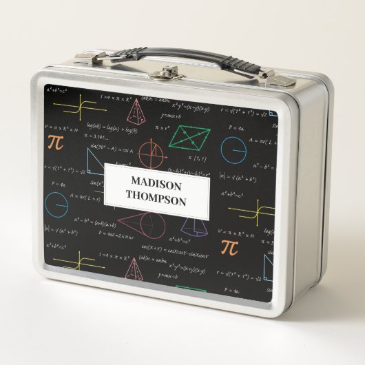 数学カラフル方程式の数式 メタルランチボックス (正面)
