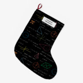 数学カラフル方程式の数式 ラージクリスマスストッキング (正面 (吊り時))