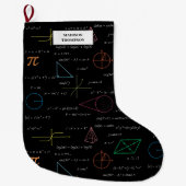 数学カラフル方程式の数式 ラージクリスマスストッキング (正面)