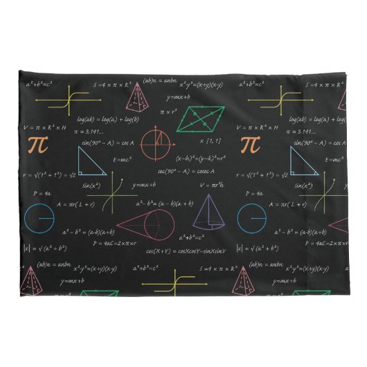 数学カラフル方程式の数式 枕カバー (裏面-右)