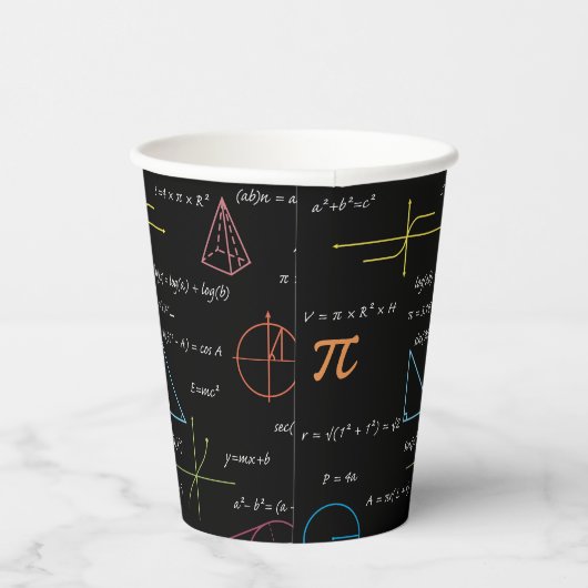 数学カラフル方程式の数式 紙コップ (右)