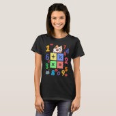 数学キティ猫 私は数学と猫が大好き 数学者 Tシャツ (正面フル)