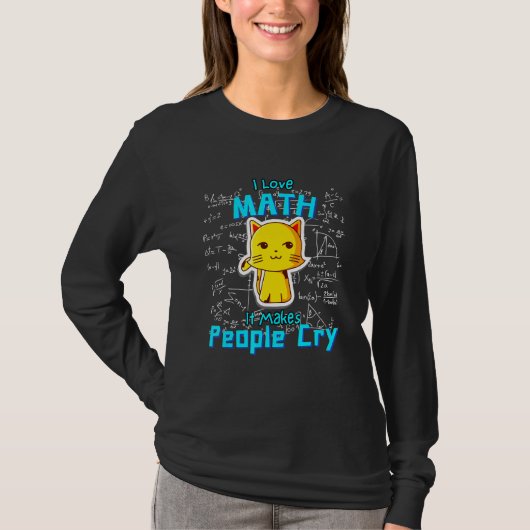 数学キャットユーモアフォーミュラギーク Tシャツ (正面)