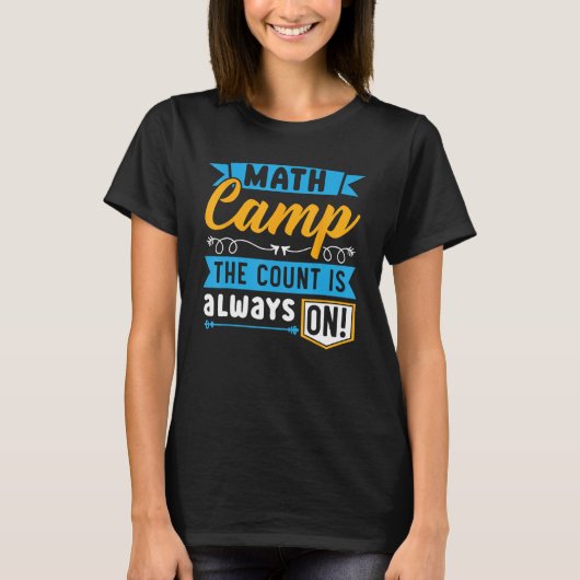 数学キャンプ数学者キャンパー数学キャンプ Tシャツ (正面)