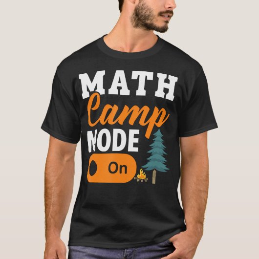 数学キャンプ 数学者 キャンパー 数学 キャンピング Tシャツ (正面)