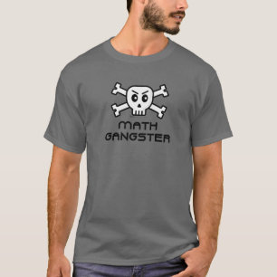 数学ギャングスカルおよびクロスボーン語デザイン Tシャツ