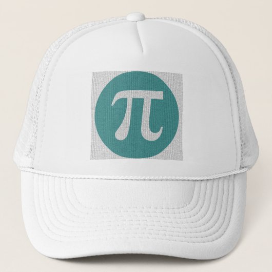 数学ギークのパイ記号、青い円、数字。 キャップ (正面)