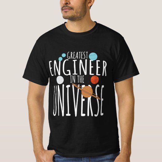 数学ギークデザイン素晴らし-Univerのエンジニア Tシャツ (正面)