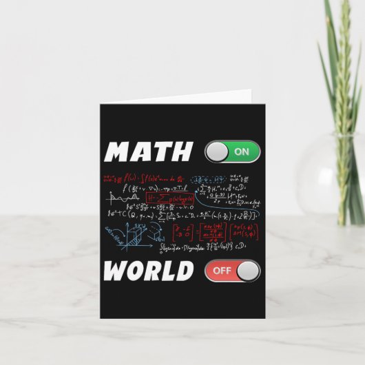 数学ギークパイ日Math On World Off 素晴らし Nerdy カード (正面)
