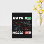 数学ギークパイ日Math On World Off 素晴らし Nerdy カード (黄色い花)