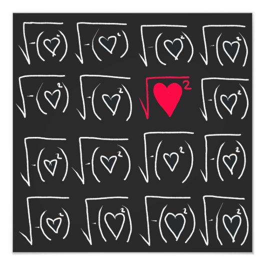 数学ギークロマンス:愛実在を見つける フォトプリント (正面)