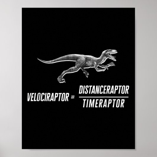 数学ギーク恐竜のVelociraptor方程式V2 ポスター (正面)