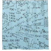 数学ギーク、数学の問題解決パターン シャワーカーテン (正面)