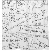 数学ギーク、数学の問題解決パターン シャワーカーテン (正面)