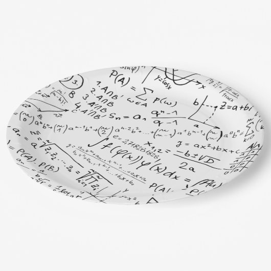 数学ギーク、数学の問題解決パターン ペーパープレート (アングル)