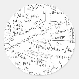 数学ギーク、数学問題解決パターン ラウンドシール
