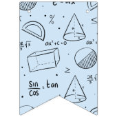 数学クラス | ブラック&パステルブルーデコール バンティングフラッグ (第2の旗)