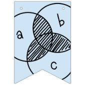 数学クラス | ブラック&パステルブルーデコール バンティングフラッグ (第1の旗)