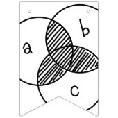 数学クラス | 白黒ミニマリストデコール バンティングフラッグ (第1の旗)