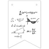 数学クラス | 白黒ミニマリストデコール バンティングフラッグ (第3の旗)