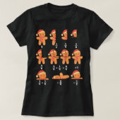 数学クリスマスジンジャーブレッドマテマティック先生おたく Tシャツ (デザイン正面)