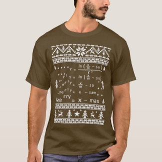 数学クリスマス醜いクリスマス数学セーター Tシャツ