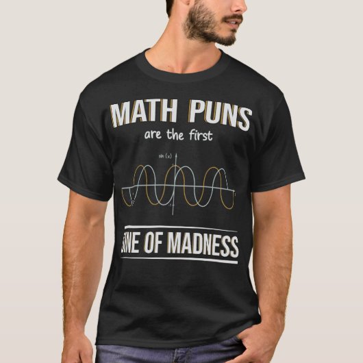 数学グラフ 正弦 代数 座標システム 馬って言ってる Tシャツ (正面)