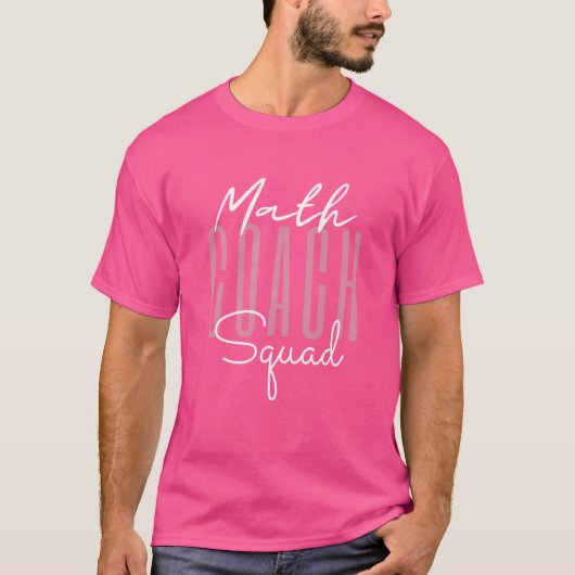 数学コーチスクワッド数学先生新学期2 Tシャツ (正面)