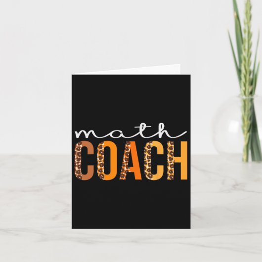 数学コーチヒョウ分隊かわいい秋秋の感謝祭 カード (正面)