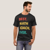 数学コーチ最高のレトロ数学コーチエバー Tシャツ (正面フル)