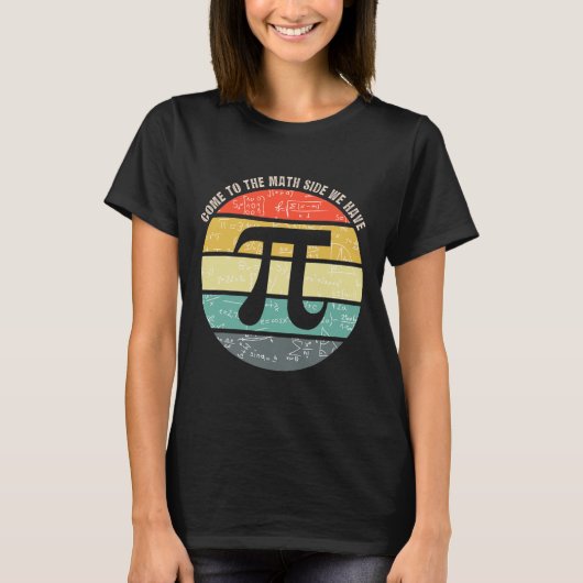数学サイドへようこそ 円周率の先生がいます 数学好き Tシャツ (正面)