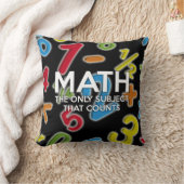 数学ジョーク 唯一数える科目 Funny Math The Only Subject That Co クッション (ブランケット)