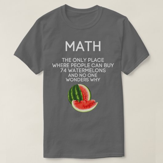 数学スイカ数学 Tシャツ (デザイン正面)