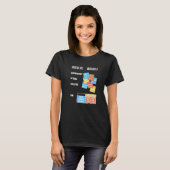 数学スクールカレッジのヨブ生徒先生おたくギークJ Tシャツ (正面フル)