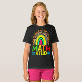 数学スタッドレインボーレオパード新学期Tシャツ Tシャツ (正面フル)