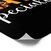 数学スペシャリストLeopard感謝祭デーおもしろいファル ポスター (角)