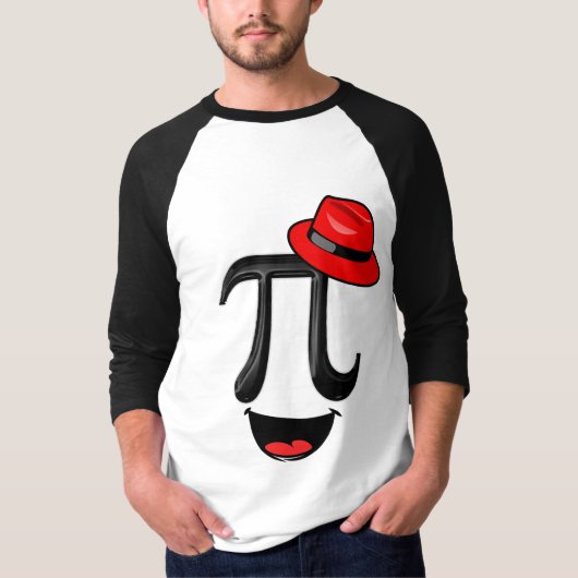 数学スマイル記号14ハッピーマーチナンバーPi Tシャツ (正面)