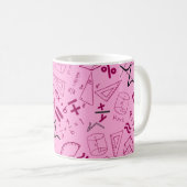 数学ソフトピンクを独自の問題を解決する コーヒーマグカップ (正面右)