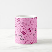 数学ソフトピンクを独自の問題を解決する コーヒーマグカップ (中央)