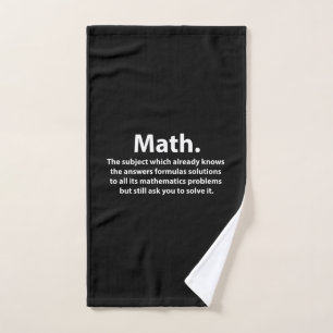 数学タイポグラフィおもしろい数学 ハンドタオル