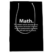数学タイポグラフィおもしろい数学 ミディアムペーパーバッグ (正面)