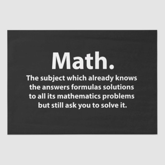 数学タイポグラフィおもしろい数学 薄葉紙 (正面)