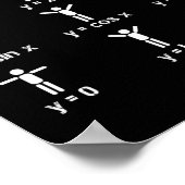 数学ダンス代数関数おもしろい教師シャツ ポスター (角)