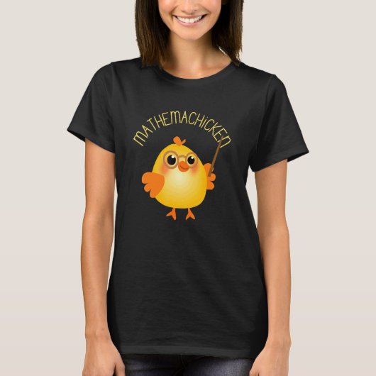 数学チキン 数学者 ニワトリ マテマチキン Tシャツ (正面)