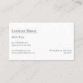 数学チューターChalkboard – 名刺 (裏面)