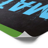 数学チョークスケッチBlackboard パーソナライズされた ポスター (角)