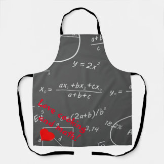 数学チョークボード 恋するクッキングと数学 エプロン