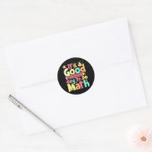 数学テストの日をテストする良い日Te ラウンドシール (封筒)